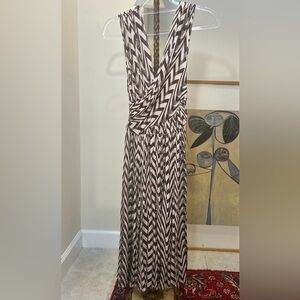 Vintage Anthropologie Plenty By Tracy Reese Sz P Small Midi Dress Brown Beige
